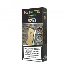 Электронная сигарета Ignite V250 Gold 25000 - Green Apple (Зеленое яблоко)